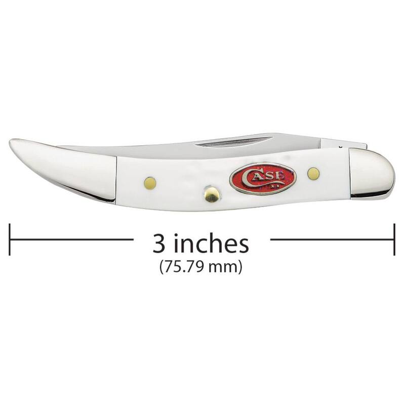 W. R. Case & Sons Cutlery Co SparXX White Synthetic Standard Jig Small Texas Toothpick Pocket Knife - FI60180