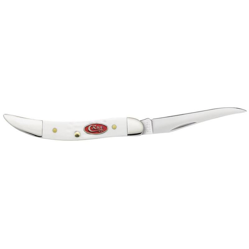 W. R. Case & Sons Cutlery Co SparXX White Synthetic Standard Jig Small Texas Toothpick Pocket Knife - FI60180