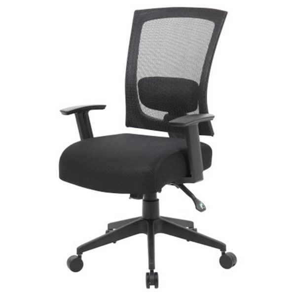 Guest Room 25 in. Bas Black Mesh Chair W - Seat Slider - GU980386