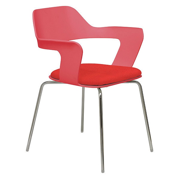 Kfi Stack Chair, Flx Ply Shll, Red/Pmnto - 2500-RED-PIMENTO