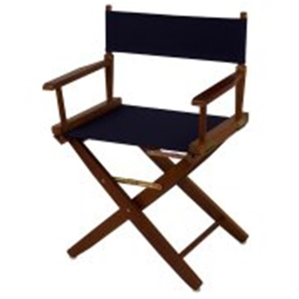 Doba-Bnt 206-04-032-10 18 in. Extra-Wide Premium Directors Chair, Oak Frame with Navy Color Cover - SA2691188