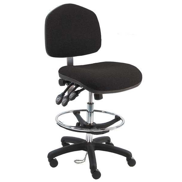Benchpro Ergonomic Chair Ergonomic Chair, 21" to 31" Height, Fabric, Black - WNT-DFB-TLC-WW-BLACK
