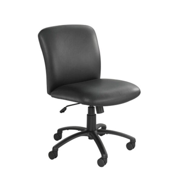Betterbeds Black Uber Big and Tall Mid Back Chair - Viny - BE510814