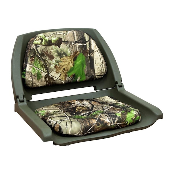 Wise Camo Padded Plastic Fold Down Chair, Green Shell & APG Cushons - 8WD139CLS-G-762
