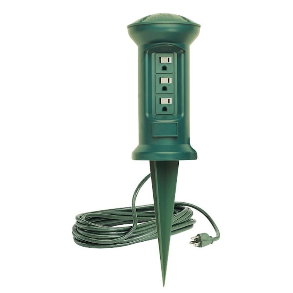All-Source 3-Outlet 13A Outdoor Power Stake with 15 Ft. Cord - KB-300