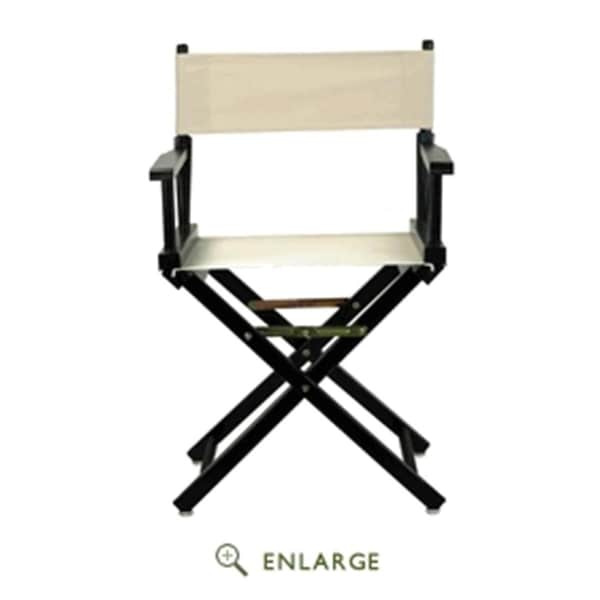 Betterbeds 200-02-021-12 18 in. Directors Chair Black Frame with Natural & Wheat Canvas - BE4257570