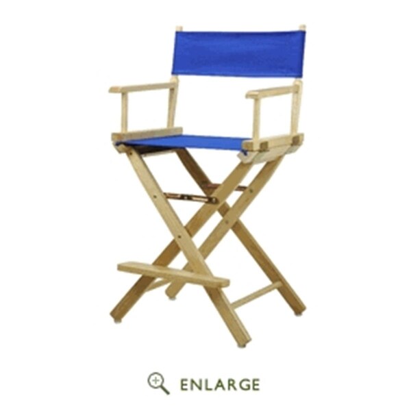 Betterbeds 220-00-021-13 24 in. Directors Chair Natural Frame with Royal Blue Canvas - BE4257054