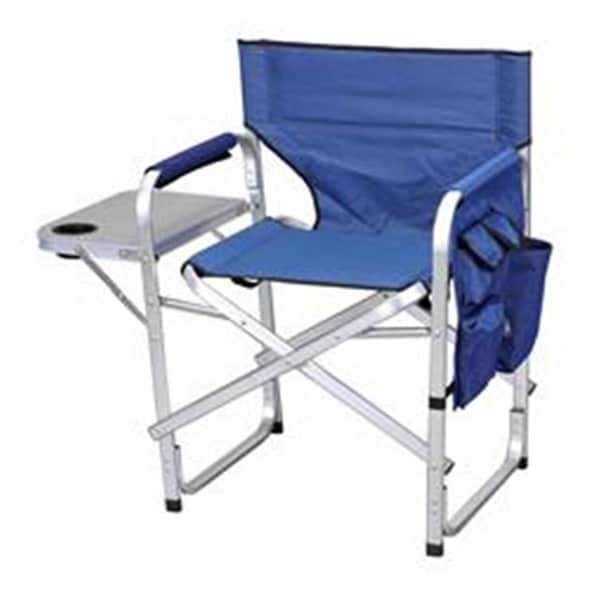 Mings Mark SL1204BLUE Directors Chair With Table And Clear - M1F-SL1204BLUE