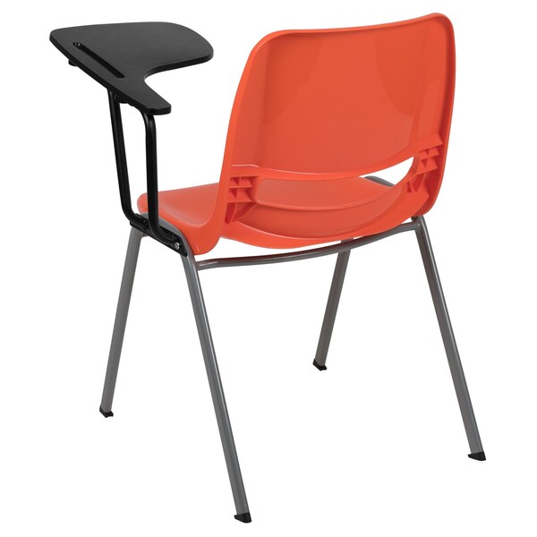 Flash Furniture Orange Tablet Arm Chair, PK5 - 5-RUT-EO1-OR-LTAB-GG