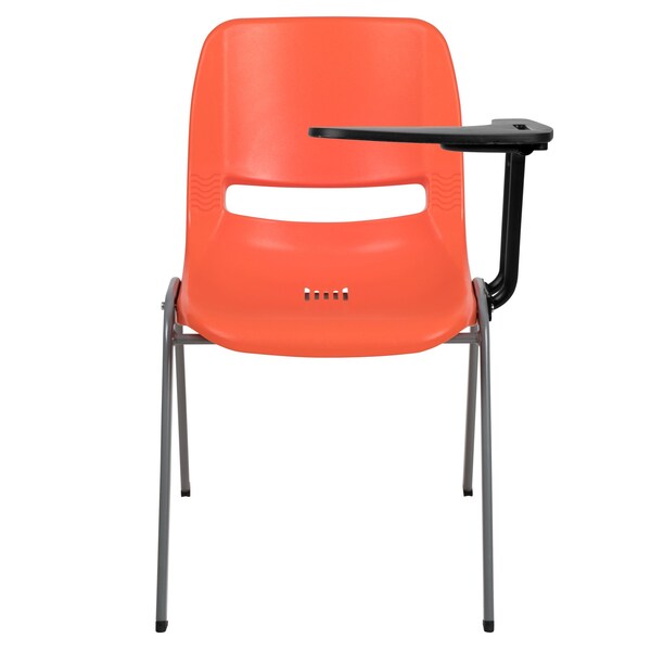 Flash Furniture Orange Tablet Arm Chair, PK5 - 5-RUT-EO1-OR-LTAB-GG