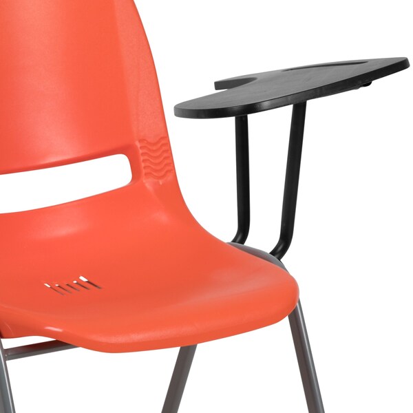 Flash Furniture Orange Tablet Arm Chair, PK5 - 5-RUT-EO1-OR-LTAB-GG
