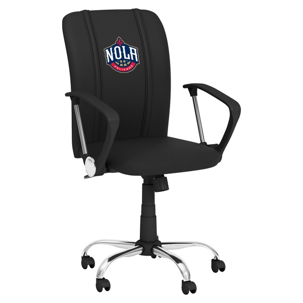 Dreamseat Curve Task Chair with New Orleans Pelicans NOLA Logo - XZOCCURVE-PSNBA31084