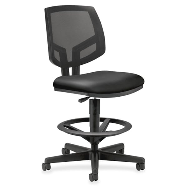 The Hon Co HON5715SB11T Mesh Task Stool  26.13 in. x 25- in. x 50.13 in.  Leather- Black - H5715.SB11.T