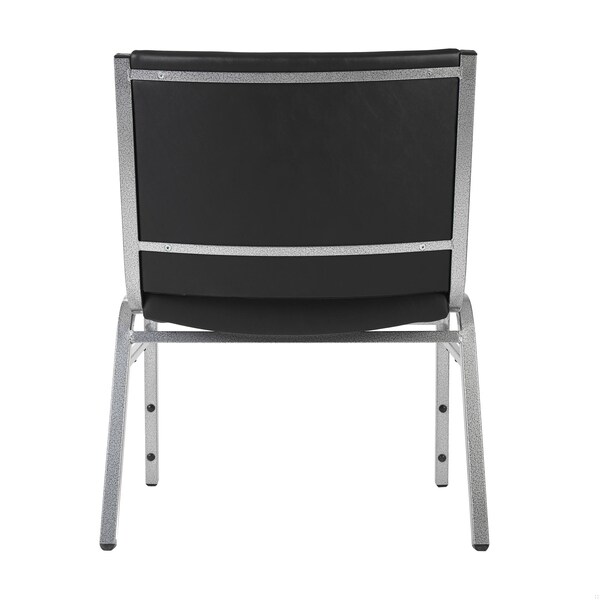 Flash Furniture HERCULES Big & Tall 1000 lb. Rated Black Vinyl Stack Chair - XU-60555-BLK-VYL-GG