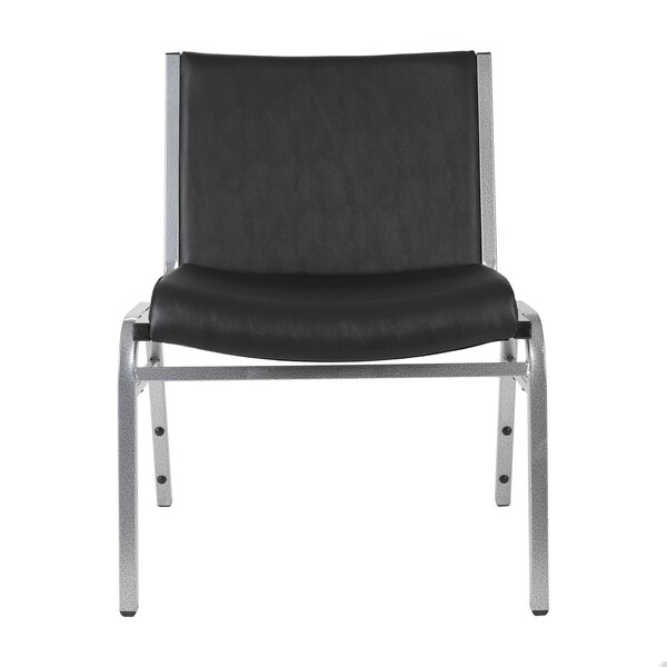 Flash Furniture HERCULES Big & Tall 1000 lb. Rated Black Vinyl Stack Chair - XU-60555-BLK-VYL-GG