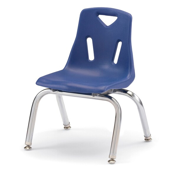 Jonti-Craft Berries Stacking Chair with Chrome-Plated Legs, 10 in. Ht, Blue - 8140JC1003