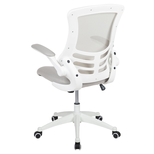 Flash Furniture Light Gray Mesh Mid-Back Chair - BL-X-5M-WH-GY-GG