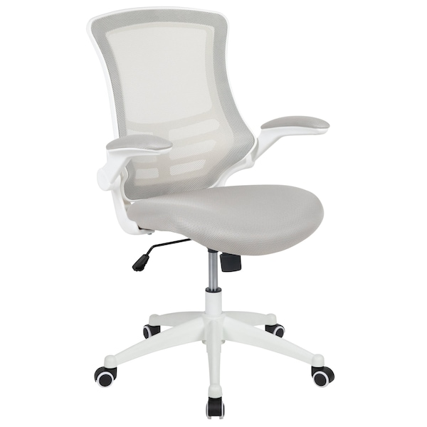 Flash Furniture Light Gray Mesh Mid-Back Chair - BL-X-5M-WH-GY-GG