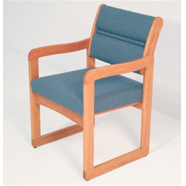 Wooden Mallet Valley Guest Chair in Light Oak - Charcoal Grey - DW1-1LOCG