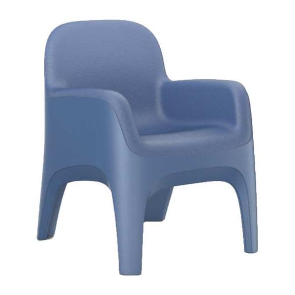 Cortech Arm Chair, Midnight Blue Seat, 25 in W 26 in L 32 in H, Polyethylene Seat - 7484MB