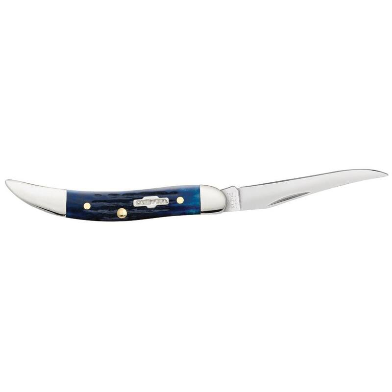 W. R. Case & Sons Cutlery Co Blue Bone Rogers Corn Cob Jig Small Texas Toothpick Pocket Knife - FI02804