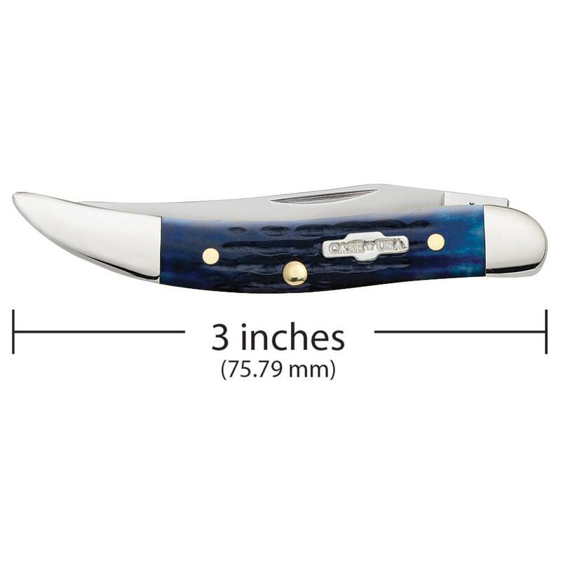 W. R. Case & Sons Cutlery Co Blue Bone Rogers Corn Cob Jig Small Texas Toothpick Pocket Knife - FI02804