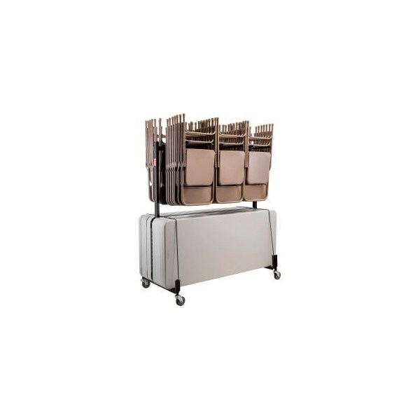 National Public Seating Interion Chair and Table Cart - Double Tier - Holds 42 Chairs & 8-10 Tables - INT-42-8