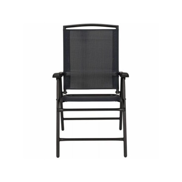 Woodard Sunny Isles Sling Fabric Steel Folding Chair, Navy - 270111