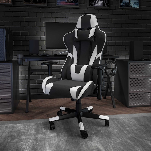 Flash Furniture Black LeatherSoft Gaming Chair with Reclining Back - CH-187230-1-BK-GG