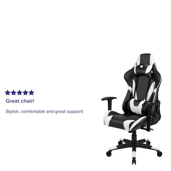 Flash Furniture Black LeatherSoft Gaming Chair with Reclining Back - CH-187230-1-BK-GG