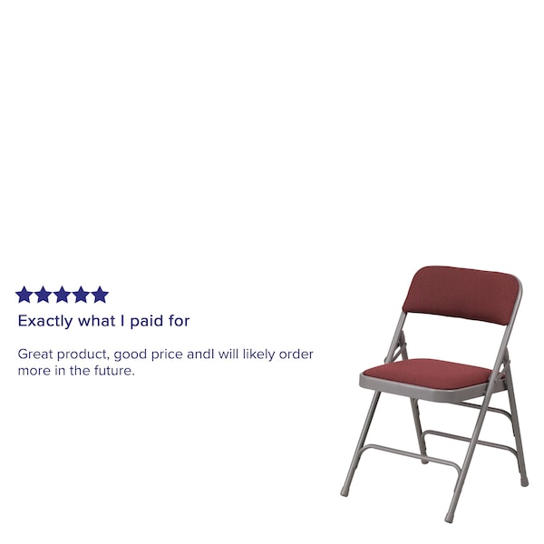 Flash Furniture Burgundy Fabric Metal Chair - AW-MC309AF-BG-GG