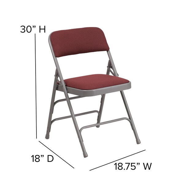 Flash Furniture Burgundy Fabric Metal Chair - AW-MC309AF-BG-GG