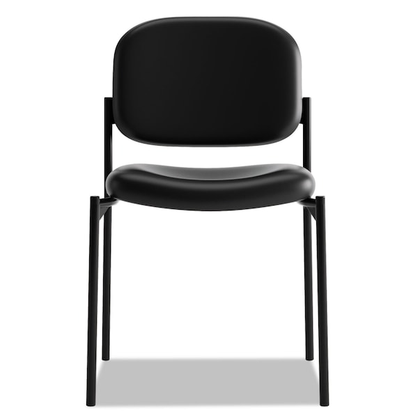 Hon Basyx Scatter Stacking Guest Chair, Black Back, 21-1/4 in W 21" L 32-3/4" H, Armless - HVL606.SB11