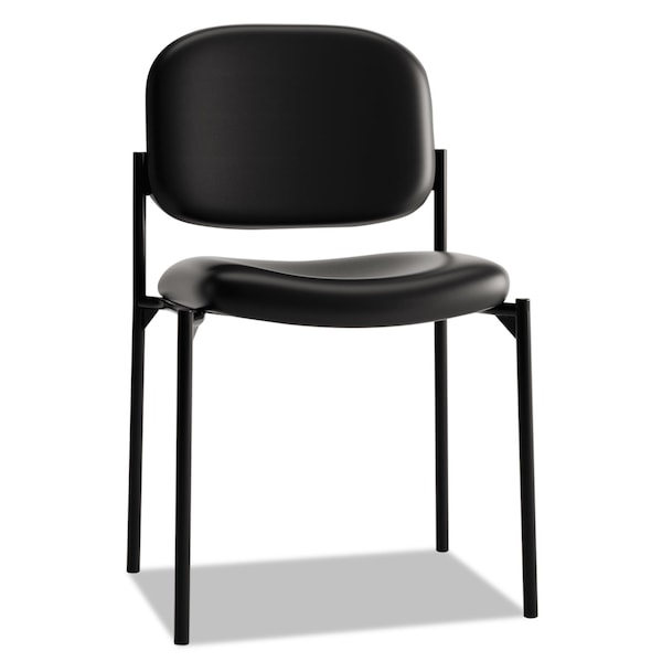 Hon Basyx Scatter Stacking Guest Chair, Black Back, 21-1/4 in W 21" L 32-3/4" H, Armless - HVL606.SB11