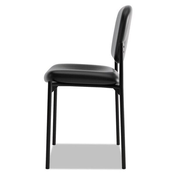 Hon Basyx Scatter Stacking Guest Chair, Black Back, 21-1/4 in W 21" L 32-3/4" H, Armless - HVL606.SB11
