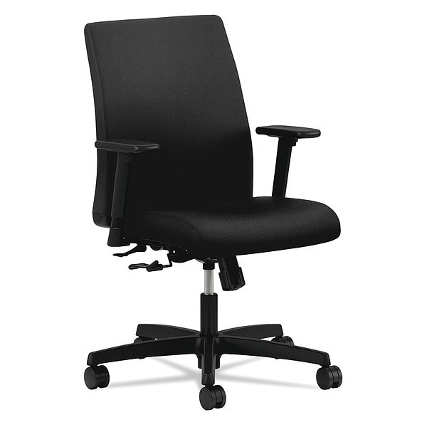 Hon Ignition Series Fabric Low-Back Task Chair, Black, Base: Black - HITL1.A.H.U.CU10.T.SB