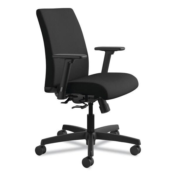 Hon Ignition Series Fabric Low-Back Task Chair, Black, Base: Black - HITL1.A.H.U.CU10.T.SB