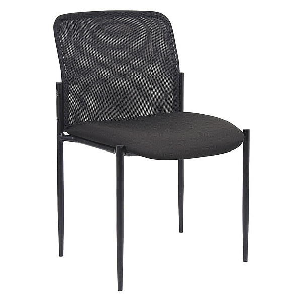 Boss Guest Chair, 24 in W 24" L 33" H, Armless, Mesh Seat - B6919