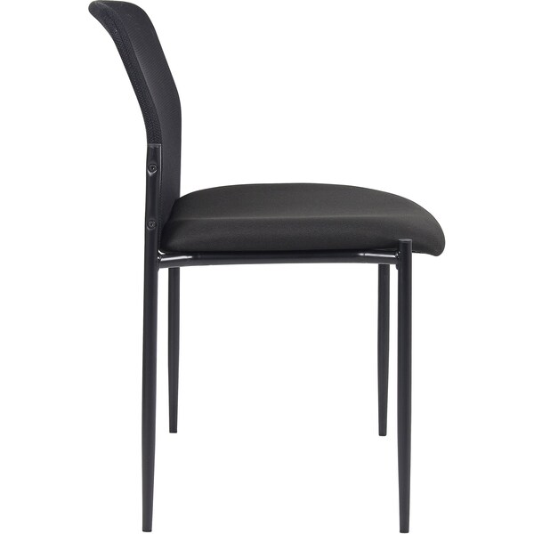 Boss Guest Chair, 24 in W 24" L 33" H, Armless, Mesh Seat - B6919