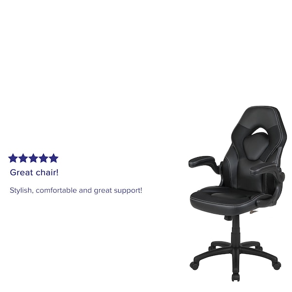 Flash Furniture Gaming Chair, Padded Flip-up, Black - CH-00095-BK-GG
