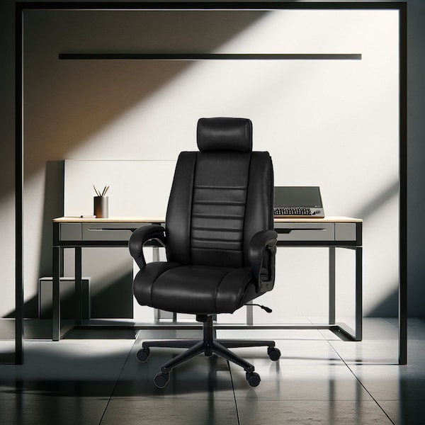 Regency DuraForce Big & Tall Ergonomic Executive Office Chair, 400 lbs Support, Black - DUR001BK