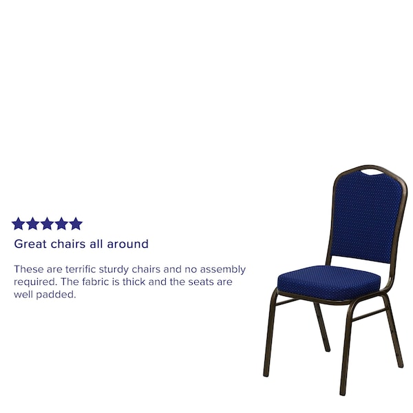 Flash Furniture Hercules Banquet Chair, Blue Back, 17.25 W 20-1/4" L 38 H, Fabric Seat - FD-C01-GOLDVEIN-208-GG