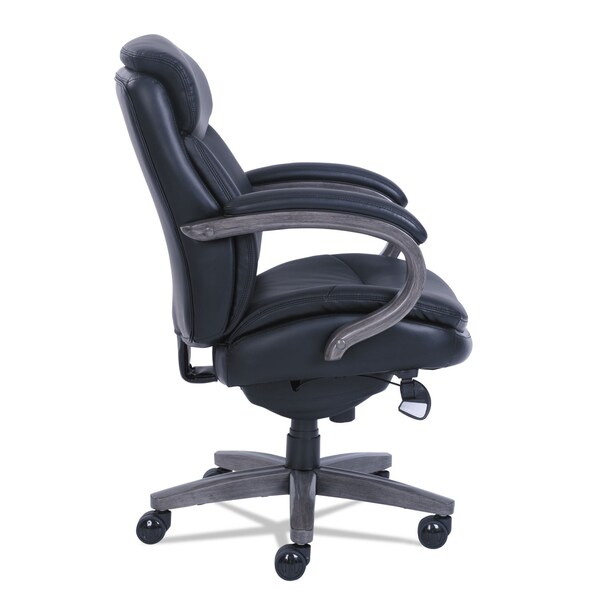 La-Z-Boy Woodbury Mid-Back Executive Chair, Supports up to 300 lbs., Black/Gray - 48963A