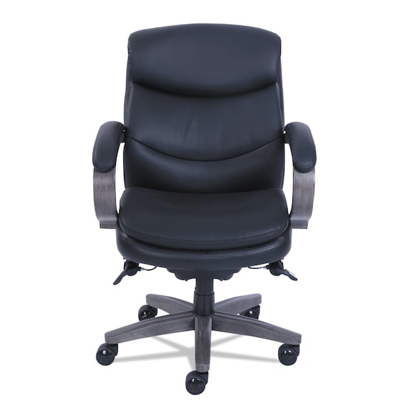 La-Z-Boy Woodbury Mid-Back Executive Chair, Supports up to 300 lbs., Black/Gray - 48963A