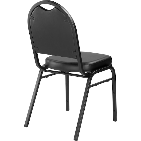 National Public Seating Stacking Chair, 9200 Series, Vinyl Black - 9210-BT