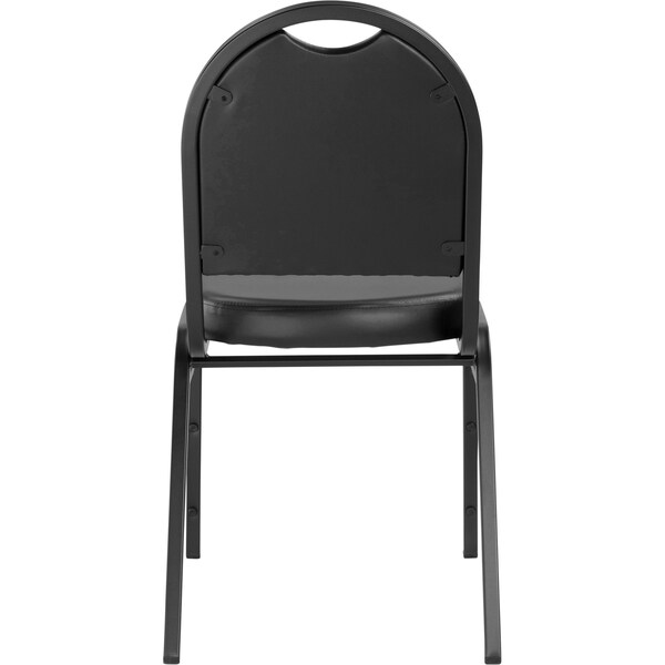 National Public Seating Stacking Chair, 9200 Series, Vinyl Black - 9210-BT
