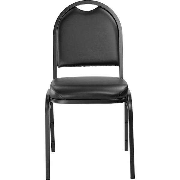 National Public Seating Stacking Chair, 9200 Series, Vinyl Black - 9210-BT