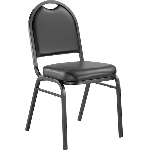 National Public Seating Stacking Chair, 9200 Series, Vinyl Black - 9210-BT