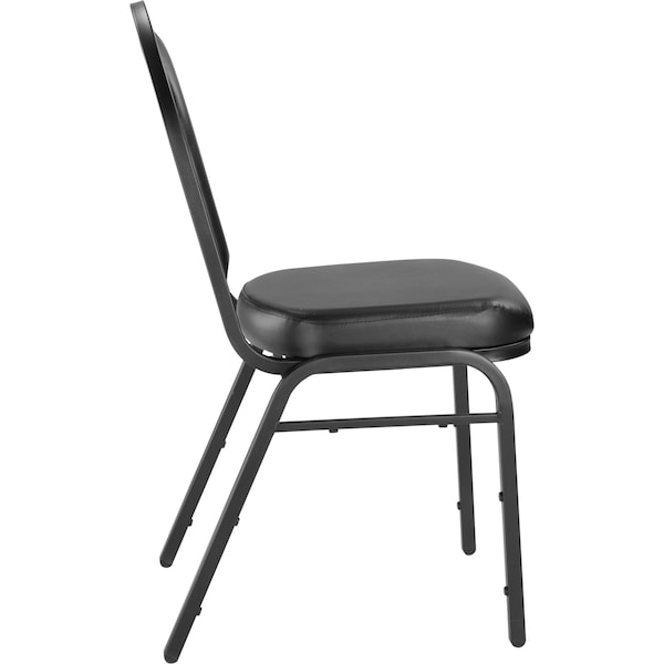 National Public Seating Stacking Chair, 9200 Series, Vinyl Black - 9210-BT