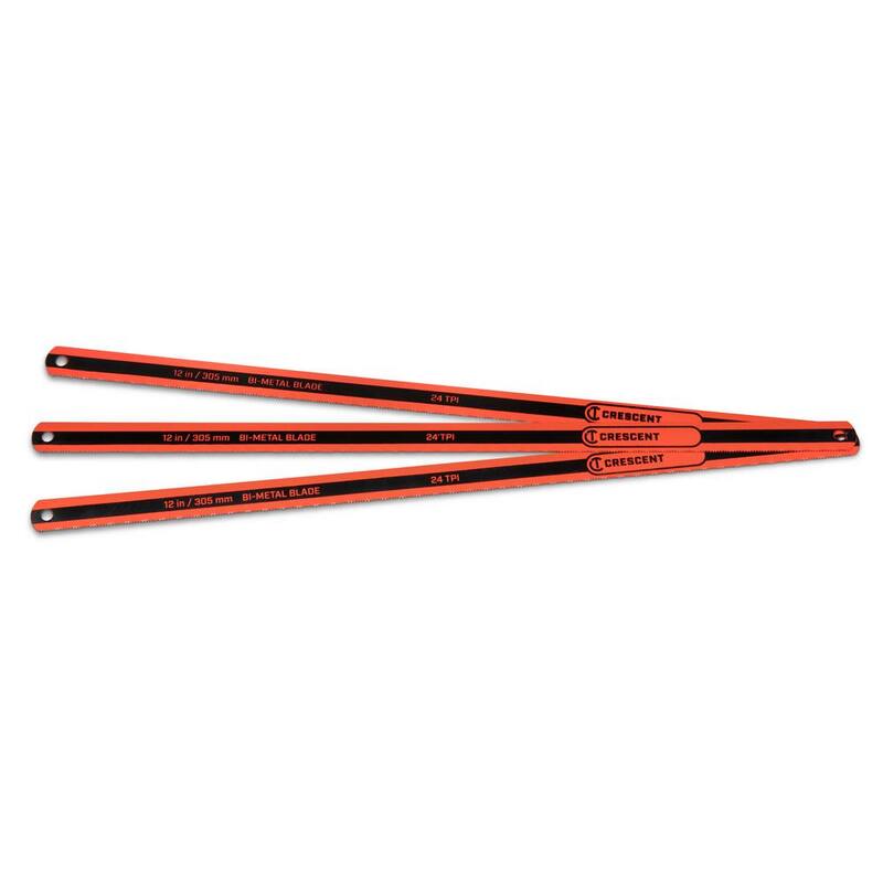 Crescent 12 in. Bimetal Hacksaw Replacement Blades (3-Pack) - CRBB1203